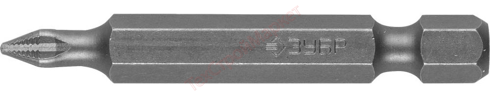 Биты ЗУБР "МАСТЕР" кованые, хромомолибденовая сталь, тип хвостовика E 1/4", PH1, 50мм, 2шт