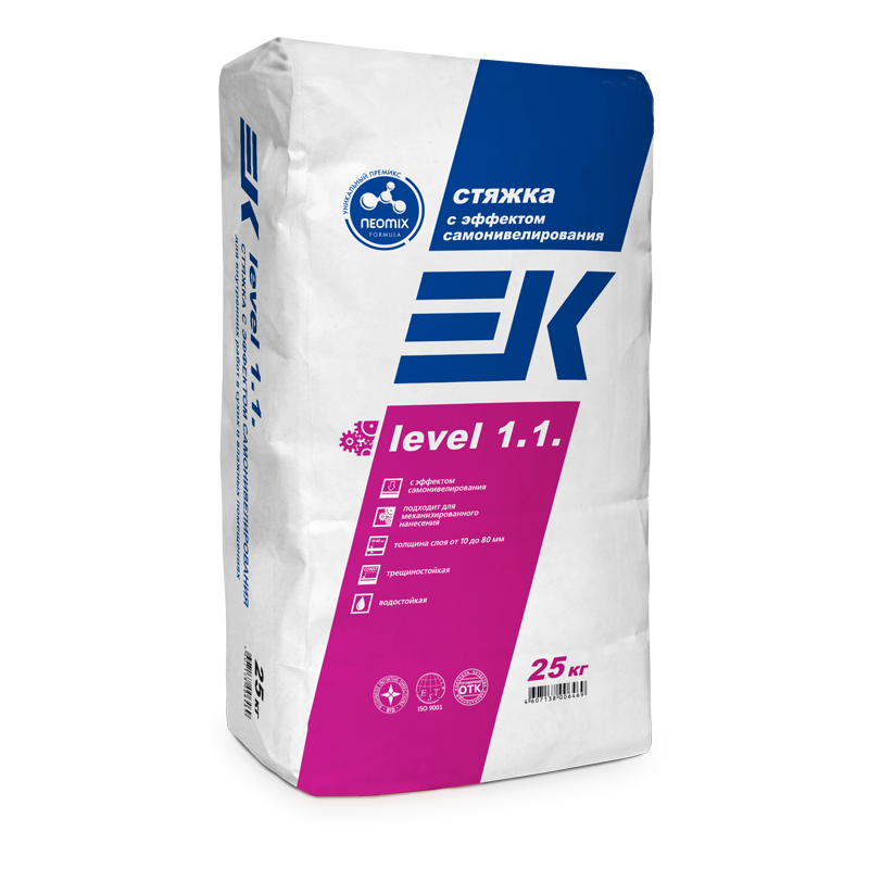 Стяжка EK - Level 1.1 с эффектом самонивелира от 10 до 80мм  (25кг)