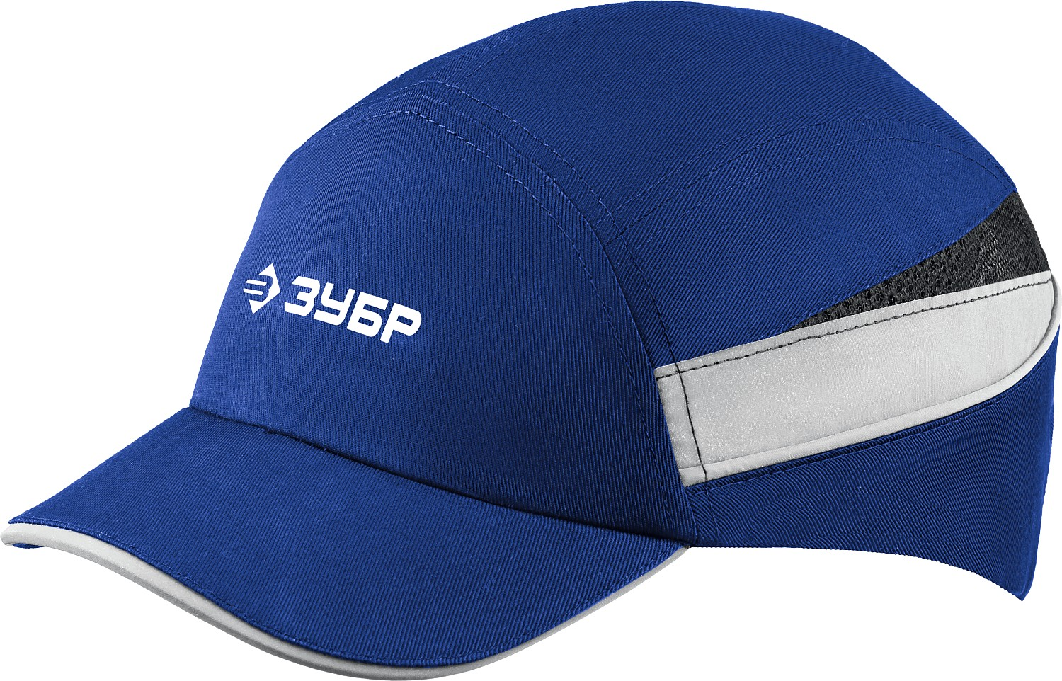 Каскетка защитная, синяя, ударопрочный корпус, козырёк укороченный, светоотражающие вставки, ЛЕГИОНЕР, 55мм, размер от 54 до 59см,ЗУБР