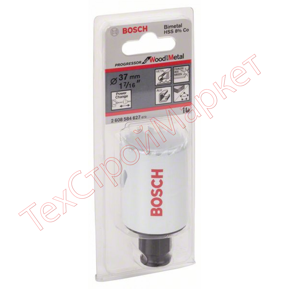 Коронка Bosch 37 HSS-CO (627)
