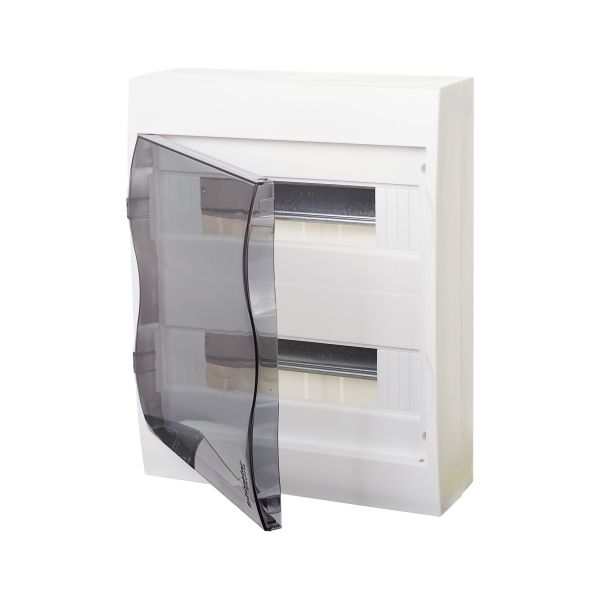 Бокс пластиковый Schneider Electric Easy9 Box навес. с прозрач. дв. 2ряд/24мод,IP40,IK07,63А,2 клеммы EZ9E212S2SRU