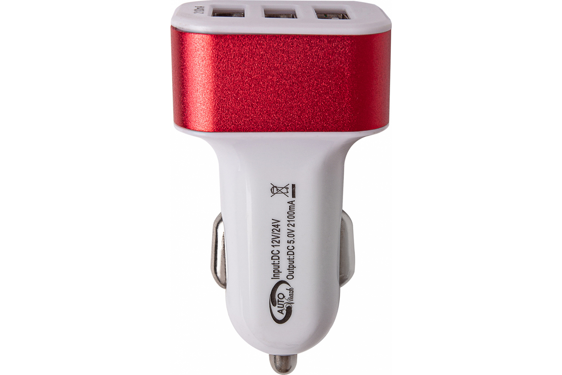 Разветвитель (зарядное устройство) прикуривателя  3 USB 2.1А (12/24V)"AUTOVIRAZH" AV-4029