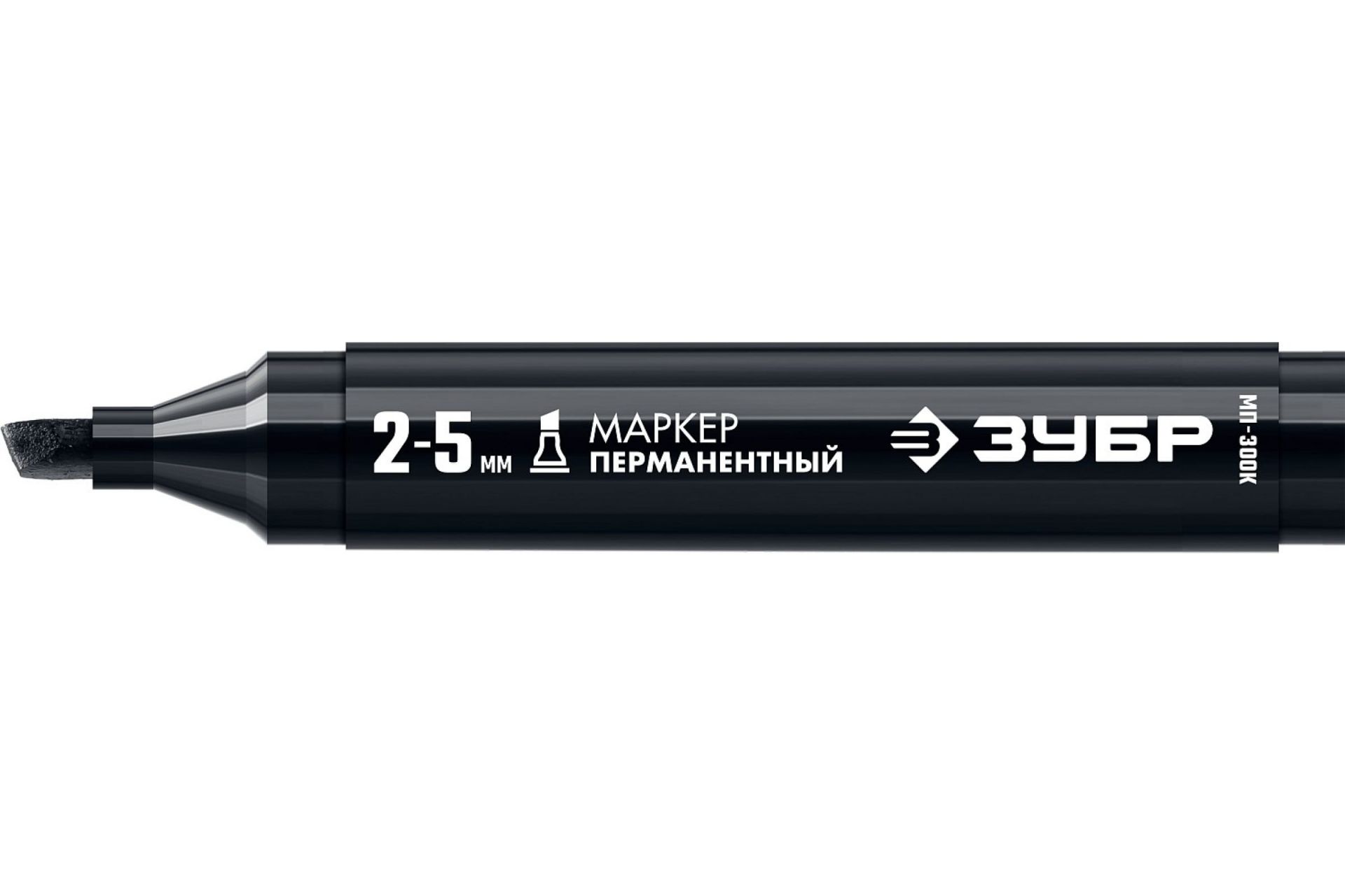 Маркер перманентный черный, 2-5 мм клиновидный с увелич объемом ЗУБР МП-300К