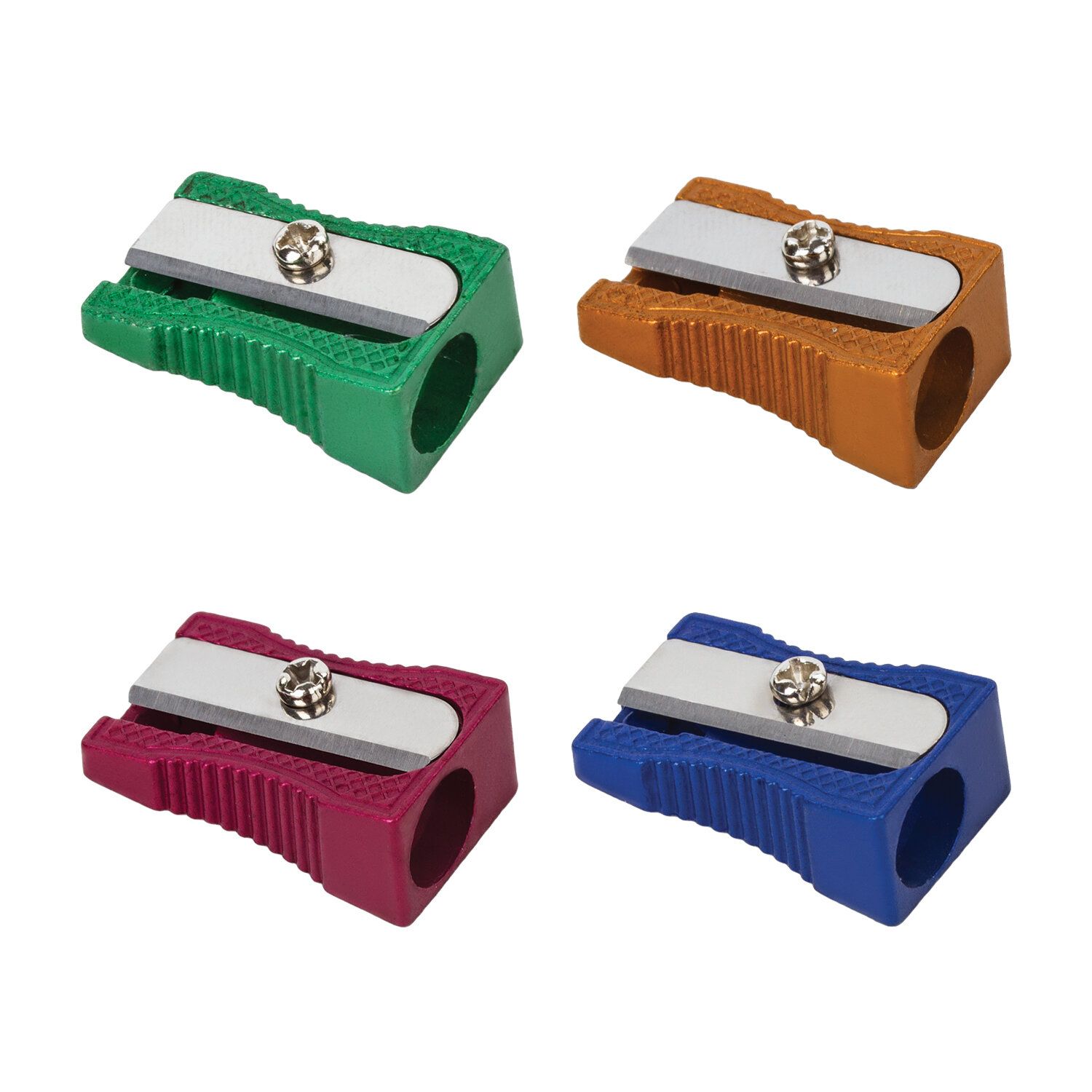 Точилка BRAUBERG "Style Color", металлическая, корпус ассорти, 228454