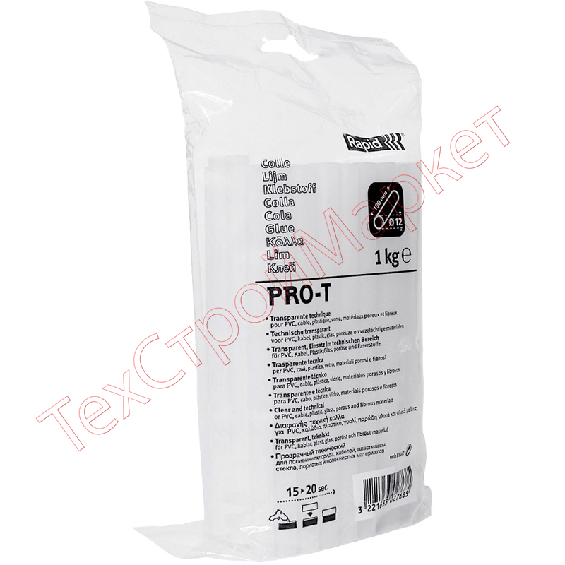RAPID d12 x 190 мм, 1 кг, профессиональный клеевой стержень ПВХ и кабель
