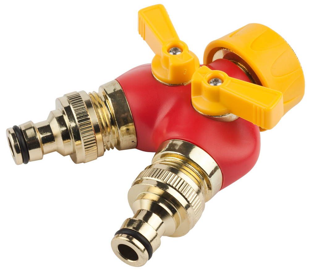 Распределитель двухканальный, металлический, 3/4"-1" GRINDA "EXPERT"