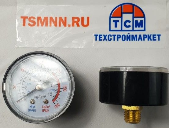 Манометр для компрессоров D50 КМ-1500/24, КМ-1800/50, КМ-2200/60 Brait