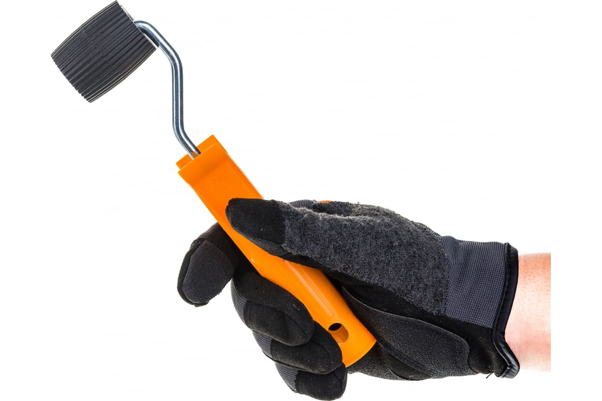 Валик прижимной БОЧКА в сборе, пластмассовый, бюгель 6мм, 45мм STAYER 