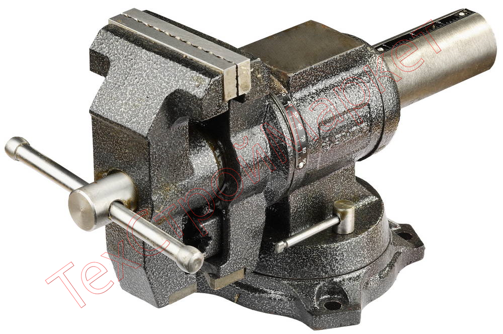 ЗУБР ЭКСПЕРТ-3D, 100 мм, многофункциональные слесарные тиски с поворотом в двух плоскостях на 360°