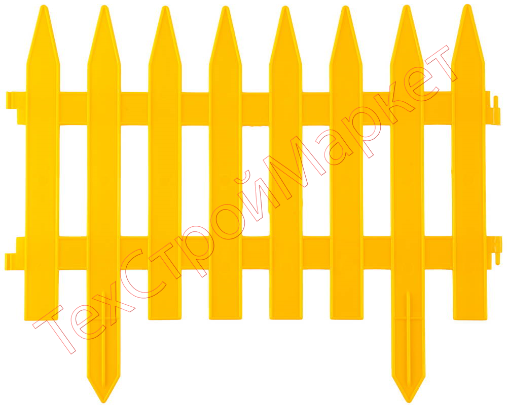Забор декоративный GRINDA "КЛАССИКА", 28x300см, желтый