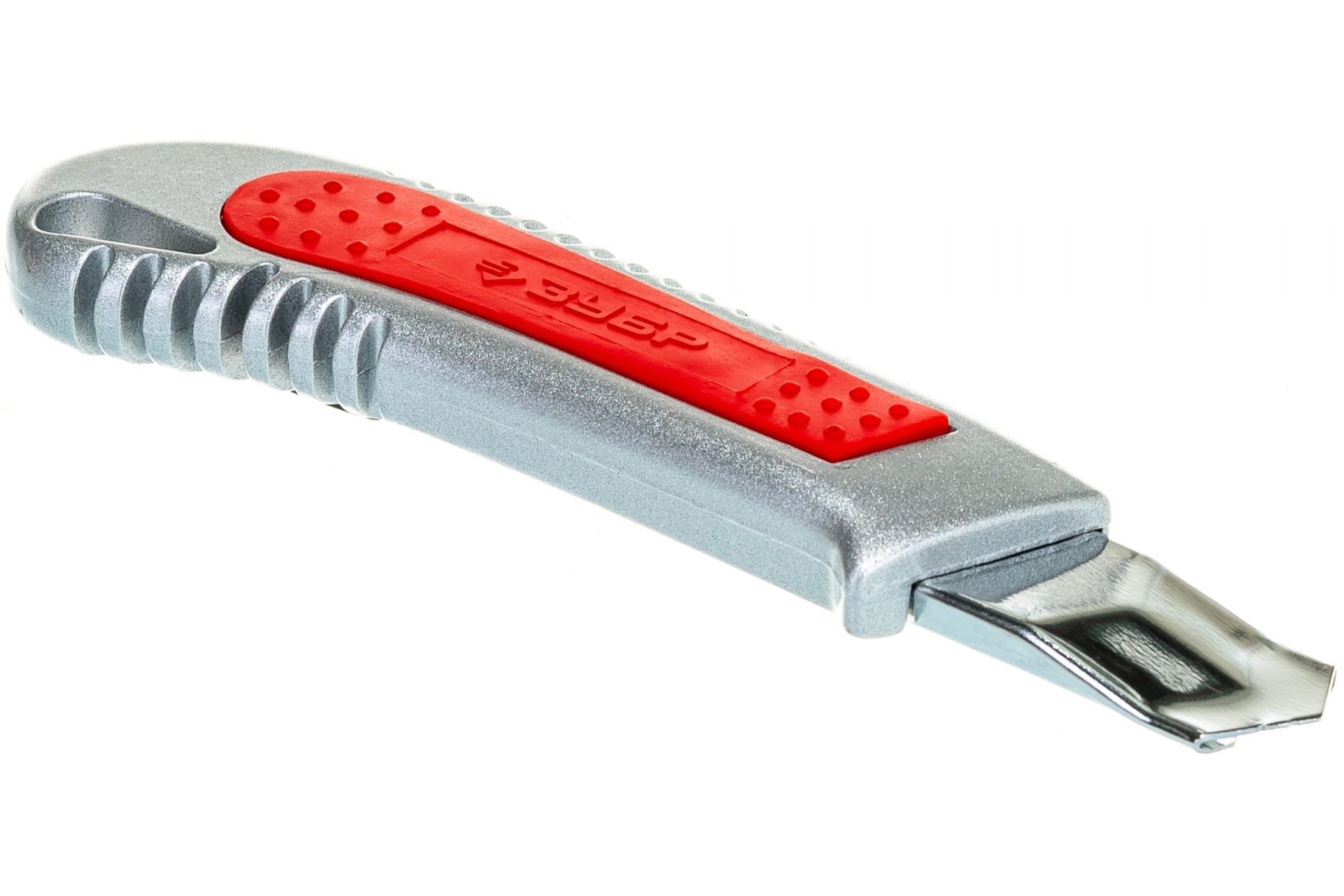 Металлический нож с автостопом ПРО-9А, сегмент. лезвия 9 мм, ЗУБР Профессионал
