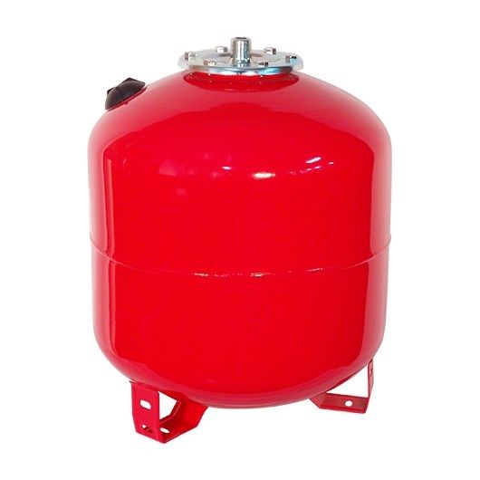 Бак расширительный красныйТЕПЛОКС  объемом 36 литров для систем отопления на ТРЕХ НОЖКАХ. Материал мембраны EPDM. СТАЛЬНОЙ ФЛАНЕЦ.
