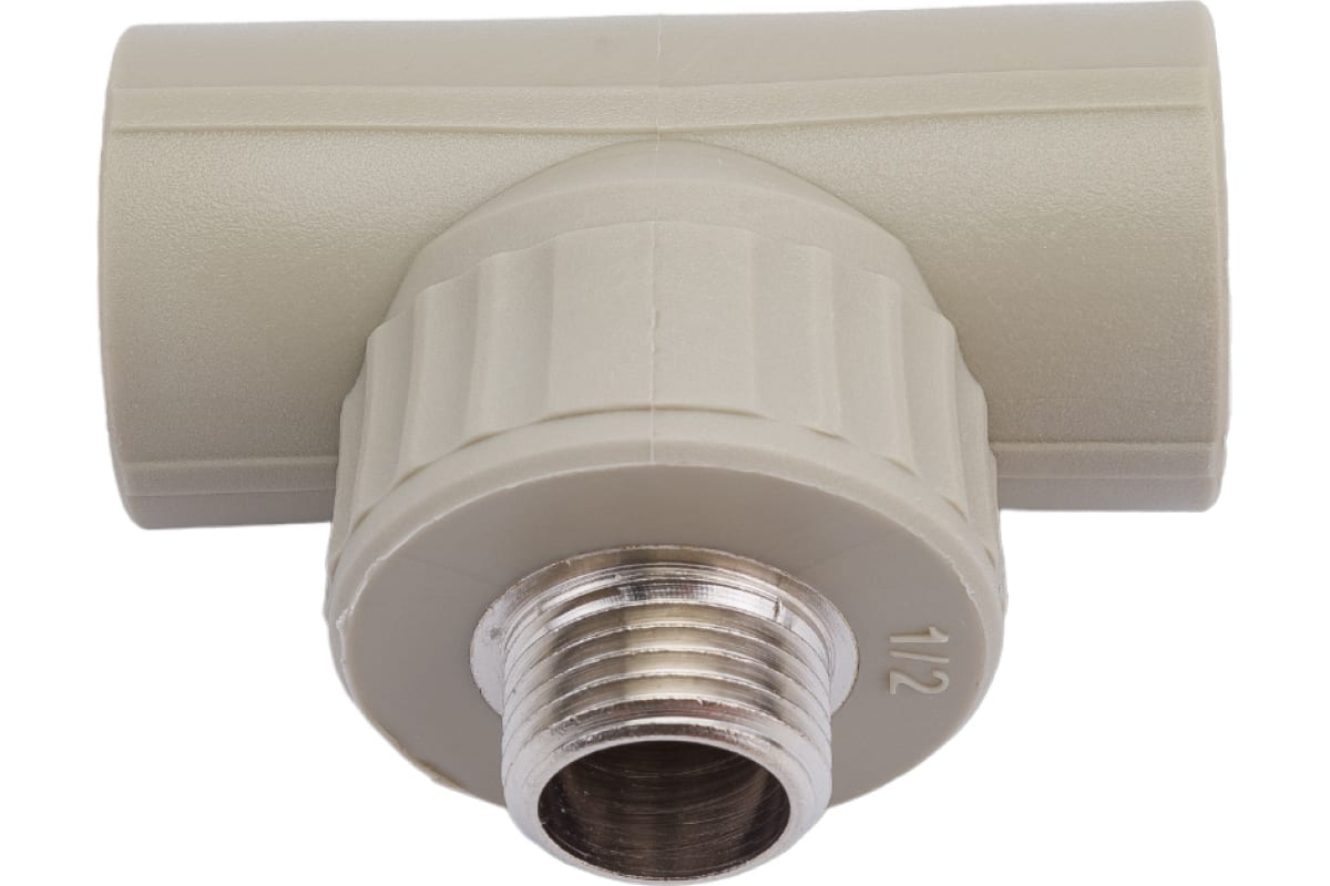 Тройник переходной с наружной резьбой 25х1/2"х25 (60/15) (Valfex) СЕРЫЙ