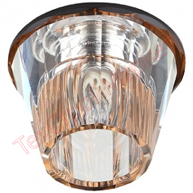 Точечный светильник ERA DK43 BR/WH декор "бокал" G9,220V, 40W, коричневый/прозрачный C0043834