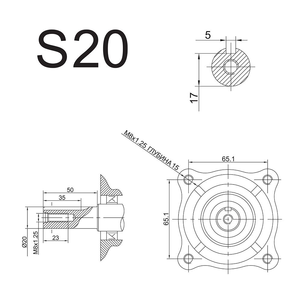 Двигатель бензиновый 4-х тактный DDE E550-S20