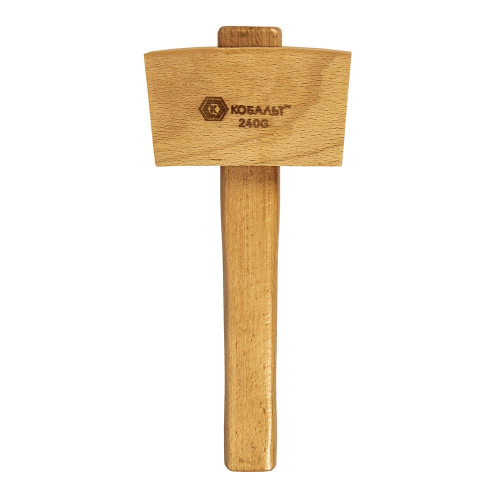 Киянка 240 гр., деревянная рукоятка из ясеня, размер бойка 115 х 65 х 45 мм (918-725) КОБАЛЬТ