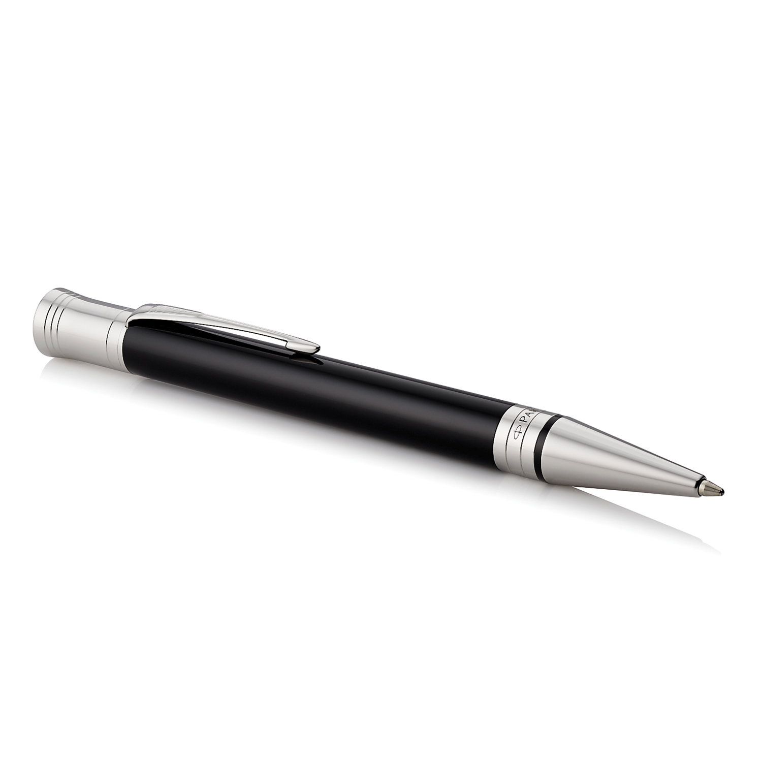 Ручка шариковая PARKER "Duofold Classic Black CT", корпус черный, детали палладий, черная, 1931390