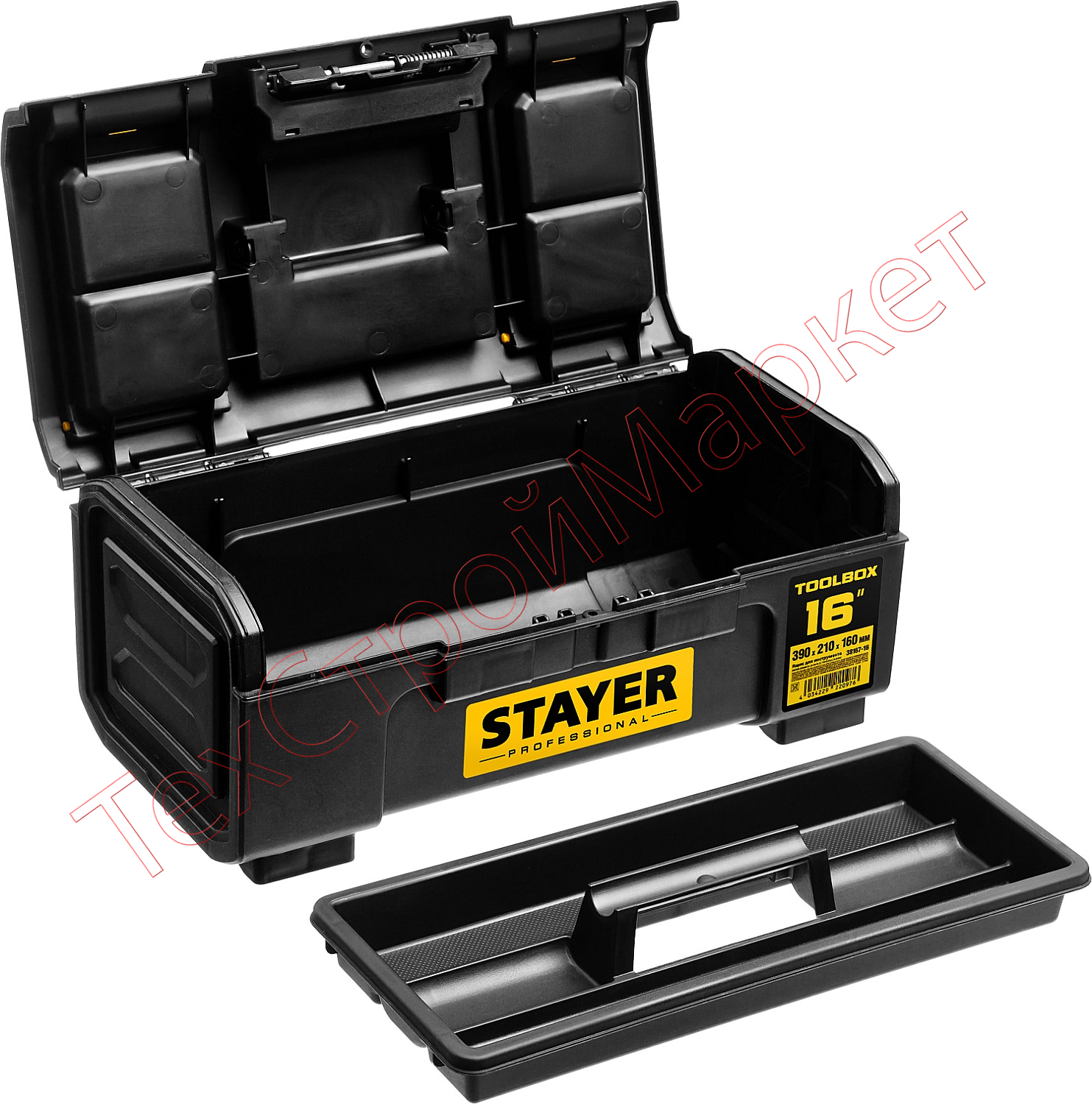 Ящик для инструмента "TOOLBOX-16" пластиковый, STAYER Professional