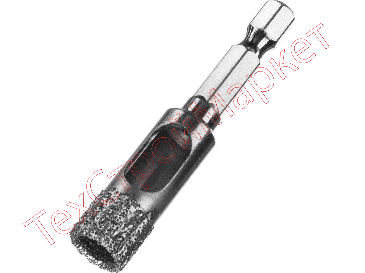 Cверло алмазное универсальное, технология ВВС, d=8 мм, хвостовик HEX 1/4", ЗУБР Профессионал 29865-08