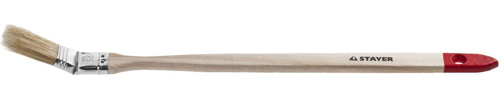 Кисть STAYER "MASTER" "Универсал" радиаторная для всех видов ЛКМ, светлая натуральная щетина, деревянная ручка, 1"/25мм