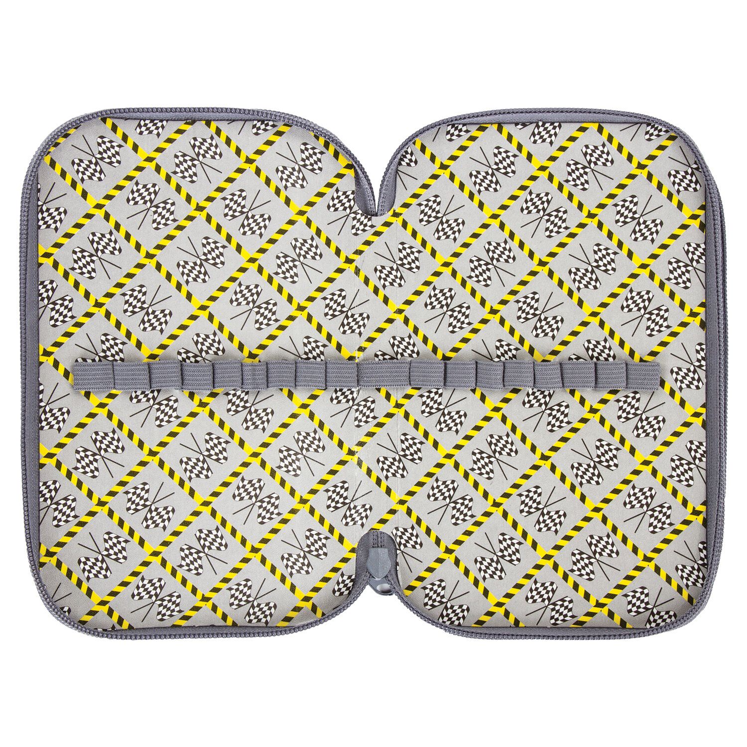 Пенал BRAUBERG, 3 отделения, ламинированный картон, "GrayCar", 19х11 см, 229213