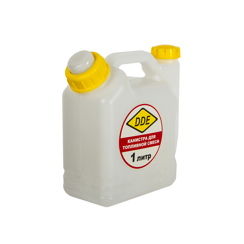 Канистра для приготовления топливной смеси 1 л, трубка для заливки, DDE