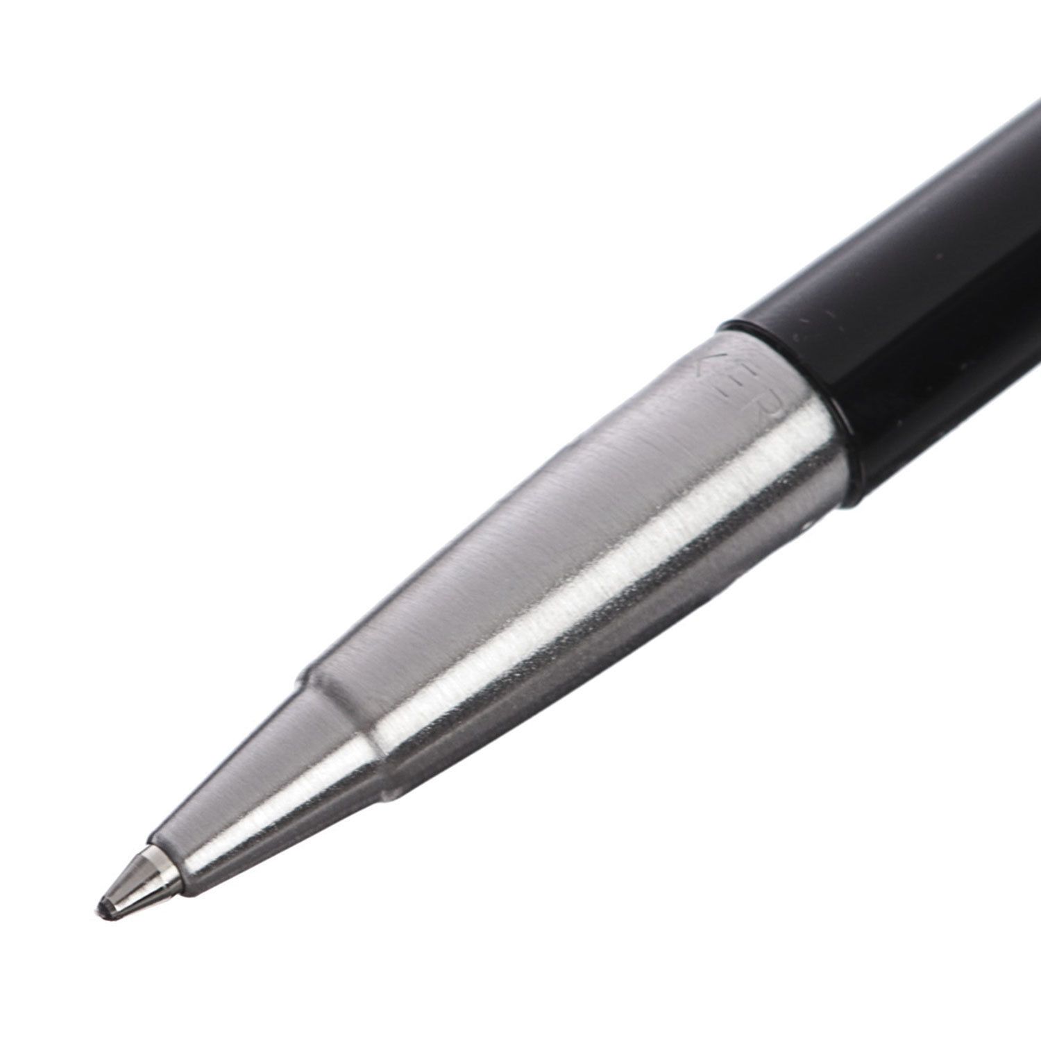 Ручка шариковая PARKER "Vector Standard Black CT", корпус черный, детали из нержавеющей стали, синяя, 2025442