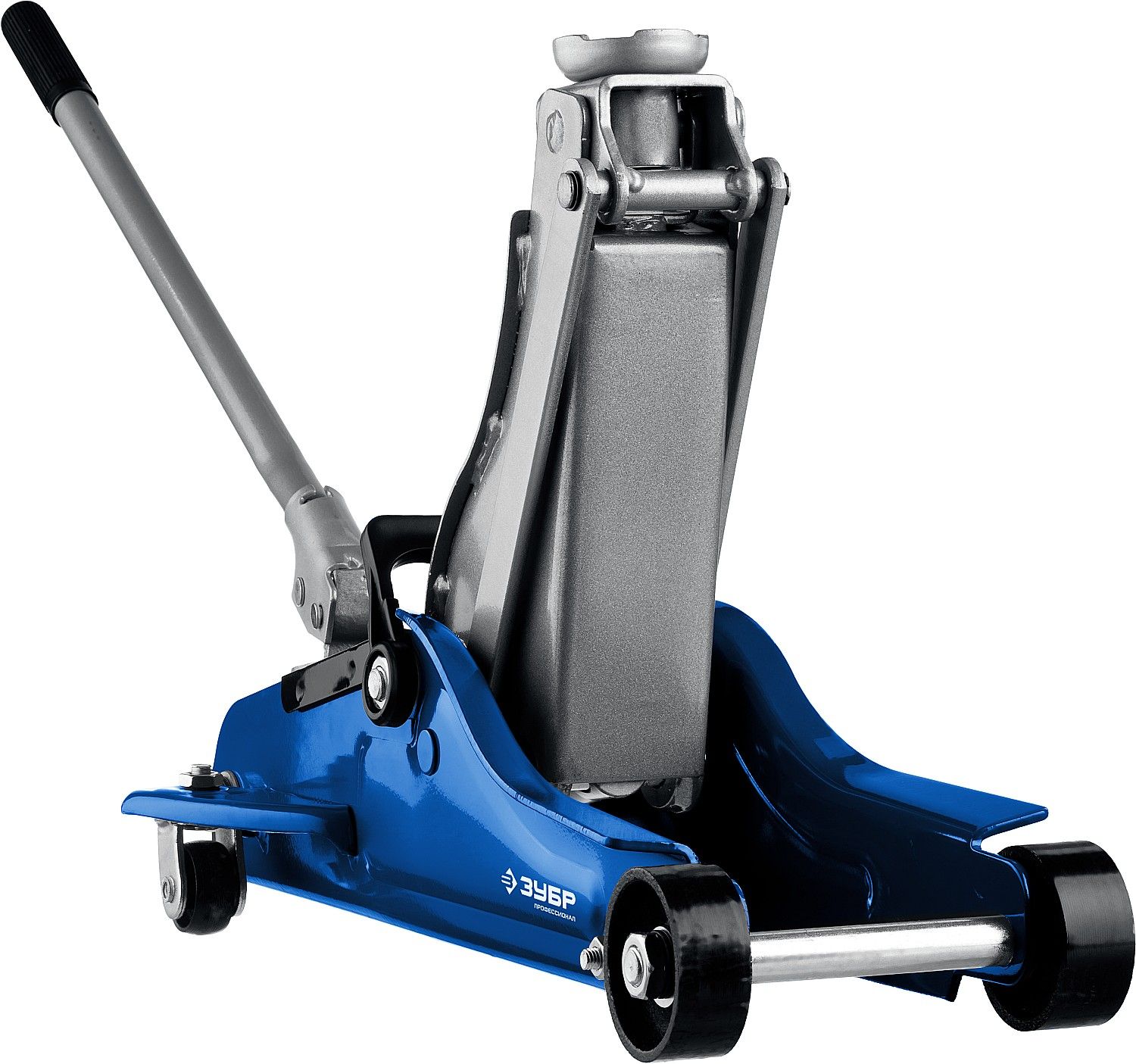 Домкрат гидравлический подкатной T65, 2,5т, 90-360мм, в кейсе, ЗУБР Профессионал 43057-2.5-K