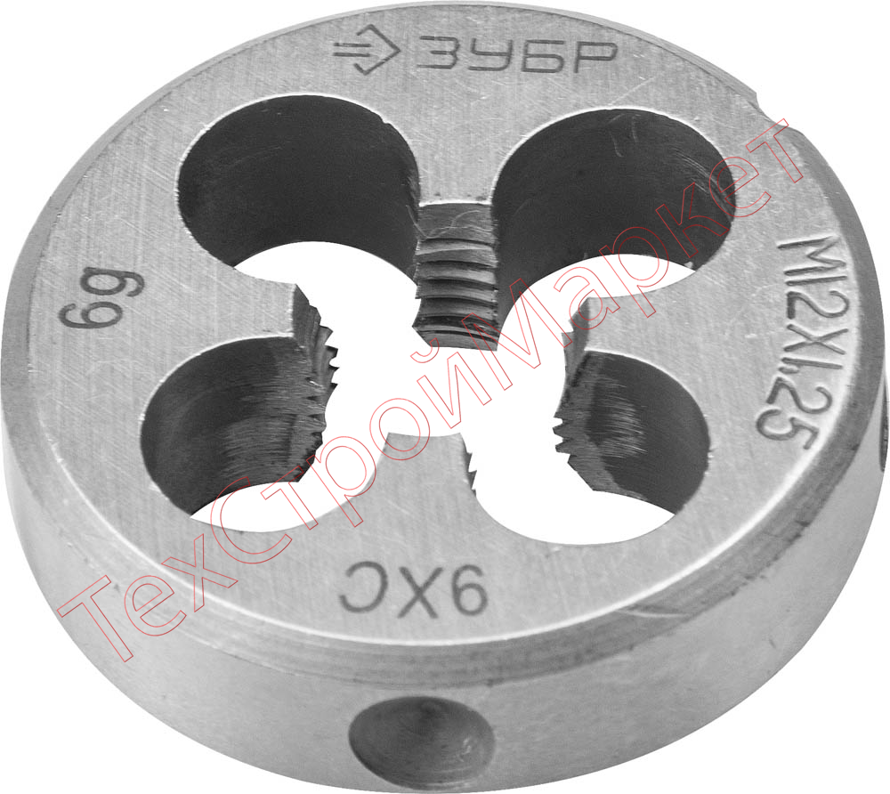 Плашка ЗУБР "МАСТЕР" круглая ручная для нарезания метрической резьбы, мелкий шаг, М8 x 1,0