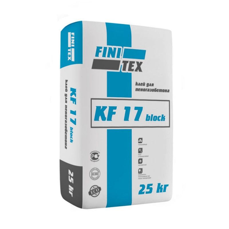 Клей KF-17 для пеногазобетона 25 кг. Finitex, 