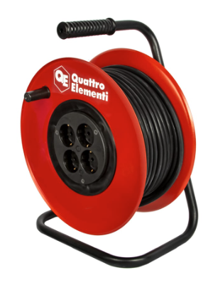 Удлинитель силовой Quattro Elementi УХз16-004 30 метров, провод КГ  3х2,5 мм2, 4 розетки, мет.кат. (УХз-4)