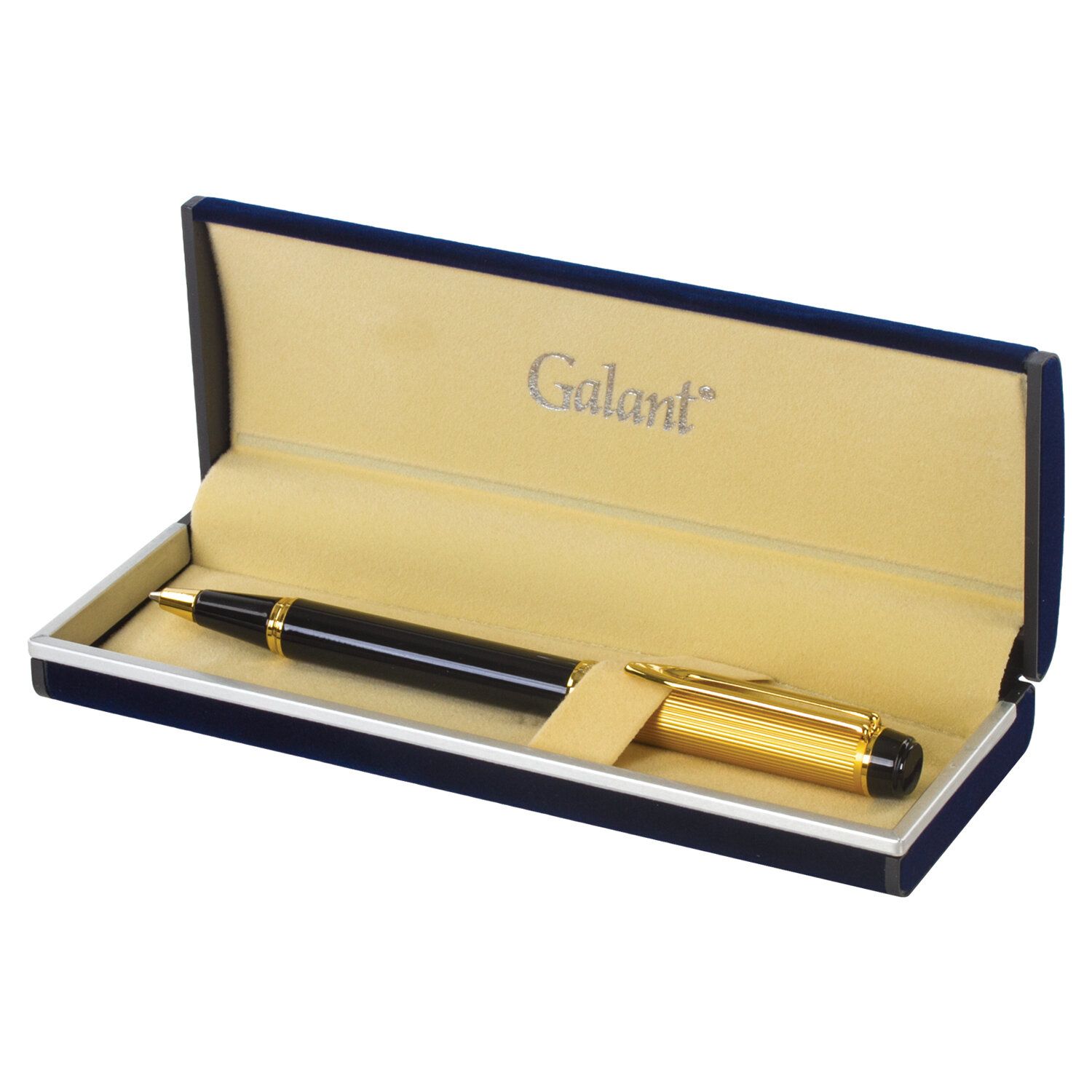 Ручка подарочная шариковая GALANT "Classic", корпус черный с золотистым, золотистые детали, пишущий узел 0,7 мм, синяя, 140400