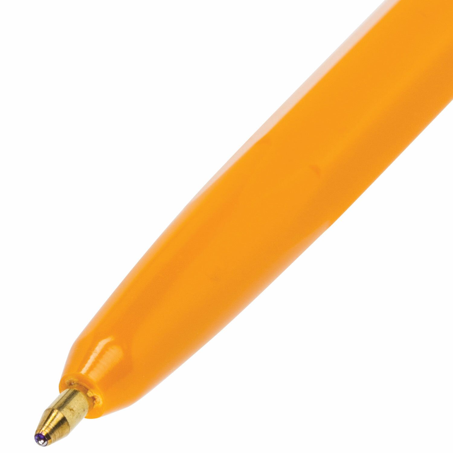 Ручка шариковая BRAUBERG "ORANGE Line", СИНЯЯ, корпус оранжевый, узел 1 мм, линия письма 0,5 мм, 143331