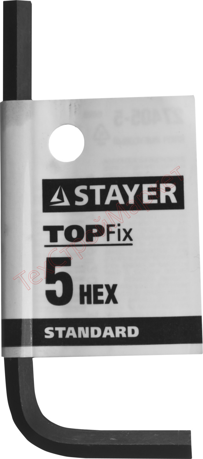 Ключ имбусовый STAYER "STANDARD", сталь, черный, 5мм