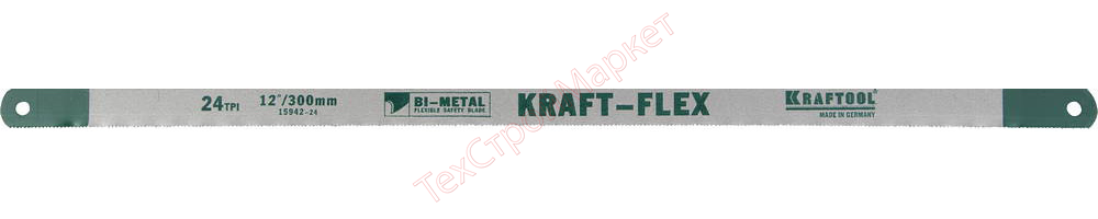 Полотно KRAFTOOL "KRAFT-FLEX" по металлу, Bi-Metal, 24TPI, 300 мм, 10 шт
