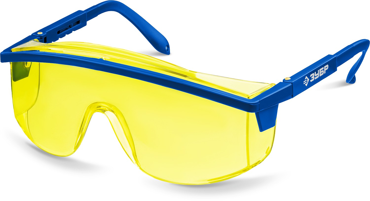 Защитные жёлтые очки ПРОТОН линза увеличенного размера, открытого типа ЗУБР 